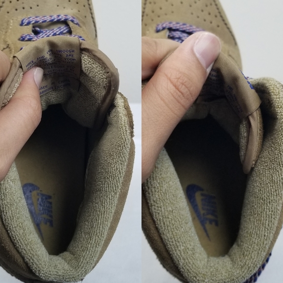 Nike Sky High Athleisure Streetwear Hidden Wedge Brown Suede Sneakers Size 8.5 - Picture 10 of 12